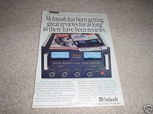 McIntosh MC2600 Power Amp Ad from 1992,Beautiful!