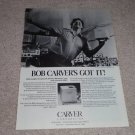 Carver M-400 Cube Amp Ad,Bob Dancing! Specs,Beautiful!