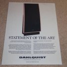 Dahlquist DQ-20 Speaker Ad, 1988, Article, Phased Array