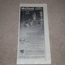 Mullard Tube Ad, 1959, Article,details, Very Rare!