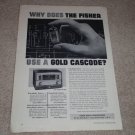 Fisher FM-90x Tube Tuner Ad,Article, 1958, Rare Ad!