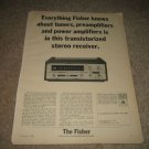 Fisher 600-t Receiver Ad 1965,specs,Rare! Excellent!