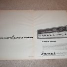 Sansui 5000a Receiver Ad from 1970,2 pages