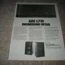 ADS L710 Speaker AD from 1980,mint!