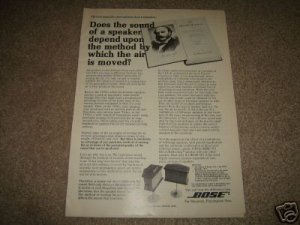 BOSE 901 Series I Speaker Ad from 1973 Theory of Sound