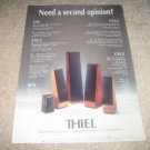 Thiel Speakers Ad 1994,CS5,2.2,SCS,CS3.6,1.2