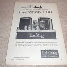 McIntosh MacKit 30,Tube Amp Ad from 1960,RARE, TUBES!