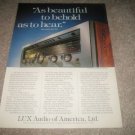 Luxman R-1120 Receiver Ad from 1978,color,1 page