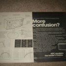 ADC WDDS-12 Speaker Ad, RARE! 2 pages, specs 1975