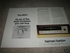 Harman Kardon 800+ Receiver Ad from 1973,2 pages QUAD!