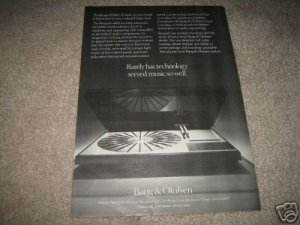 Bang & Olufsen Beogram 4002 Turntable Ad from 1975