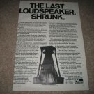 OHM Speakers Ad from 1975,OHM G unique speaker!