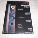 B&W Nautilus N803 Series Speaker Ad from 1999
