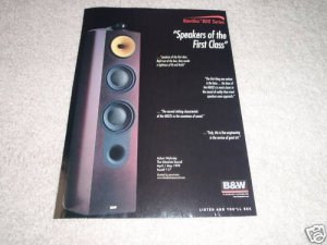 B&W Nautilus N803 Series Speaker Ad from 1999