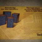 Technics Speaker Ad from 1974,T-500,400,300,200