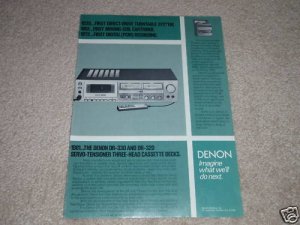 Denon DR-330,320 Cassette Deck Ad,Article,1981