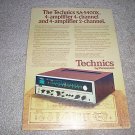 Technics SA-5400X QUAD Receiver Ad 1973,Specs,nice!