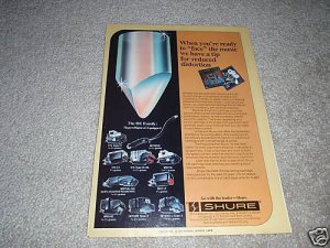 Shure V15 4,3, M97HE,LT,M95HE Cartridge Ad 1981 HE Fam