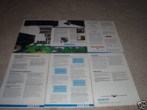 10 page ONKYO CD Brochure, DX-1700,2700, Deep Technical