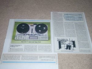 Akai GX-77 Open Reel Review, 1982, 3 pgs, Full Test