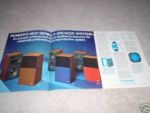 Pioneer 4 page Ad, R-Series Speakers, specs, pics,RARE