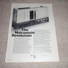 Nakamichi 700 Tri-Tracer Ad from 1974, specs, very RARE