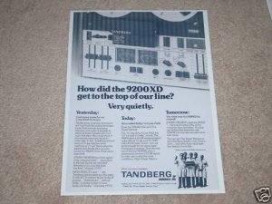 Tandberg 9200XD Open Reel Ad, 1974,Article, Dolby,Rare!