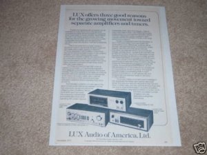 Luxman M-4000,T-310,C-1000 Pre,Amp, Tuner Ad 1975,Rare!