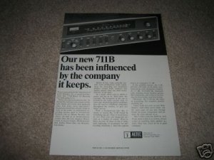 Altec Lansing 711b Receiver Ad from 1965
