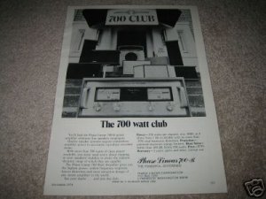 Phase Linear700-B Amp Ad from 1974,The 700 Club!CARVER