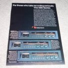 Nakamichi 580m,581,582 Cassette Deck Ad,specs,RARE!