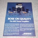 Bose 1801 Power Amplifier Ad, 1975, Very Rare! Article