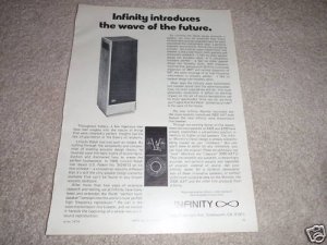Infinity 2000 AXT Speaker AD from 1974, Article, RARE!