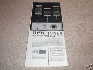 HH Scott 314 Tube Tuner Ad from 1955,Super RARE!