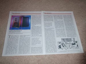 ADS L780 Speaker Review, 1986, 2 pgs, Full Test, RARE!