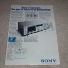 Sony TC-K81 Cassette Ad, Article, Rare Ad, 1980