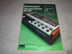 Sansui SC-737 Cassette Deck Ad from 1973