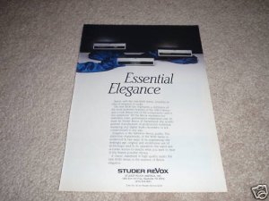 Studer Revox B100 Series CD,Tuner, Cassette Ad fr 1989