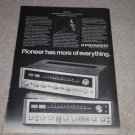 Pioneer SX-828,727 Receiver Ad, 1972, Specs, Article