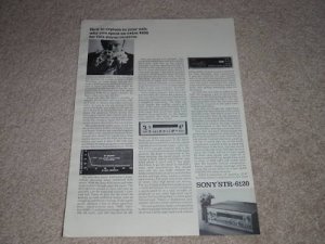 Sony STR-6120 Receiver Ad, 1969, Article, Specs
