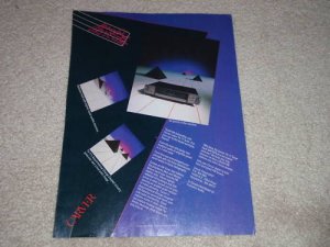 Carver TX-11 Tuner Ad, Article, 1 pg, Features, 1982