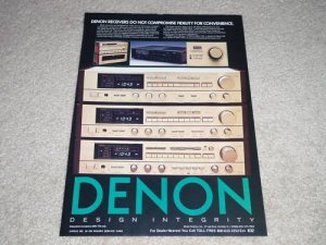Denon DRA-750,550,350 Receiver Ad,1984, Class A Amps!