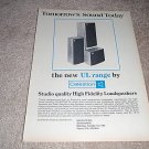 Celestion UL Range Speakers Ad from 1977,RARE!