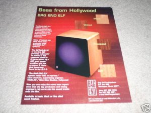 Bag End Subwoofer Ad from 1996,Infrasub 18