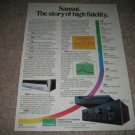 Sansui History of Company Ad from 1981,AU-D11,TU-S9