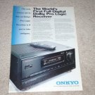 Onkyo Integra TX-SV909PRO Receiver Ad, 1992,Article