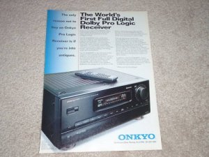 Onkyo Integra TX-SV909PRO Receiver Ad, 1992,Article