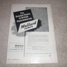 Mullard Tubes ad, 1955, Article, Rare Ad! 1 page