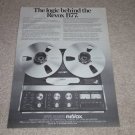 Revox B77 Open Reel Ad,1977,Article,Rare!