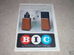 BIC SoundSpan Speaker Ad,1980, Very Rare! 1 page